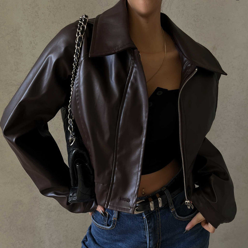 Chaqueta de polipiel · estilo retro