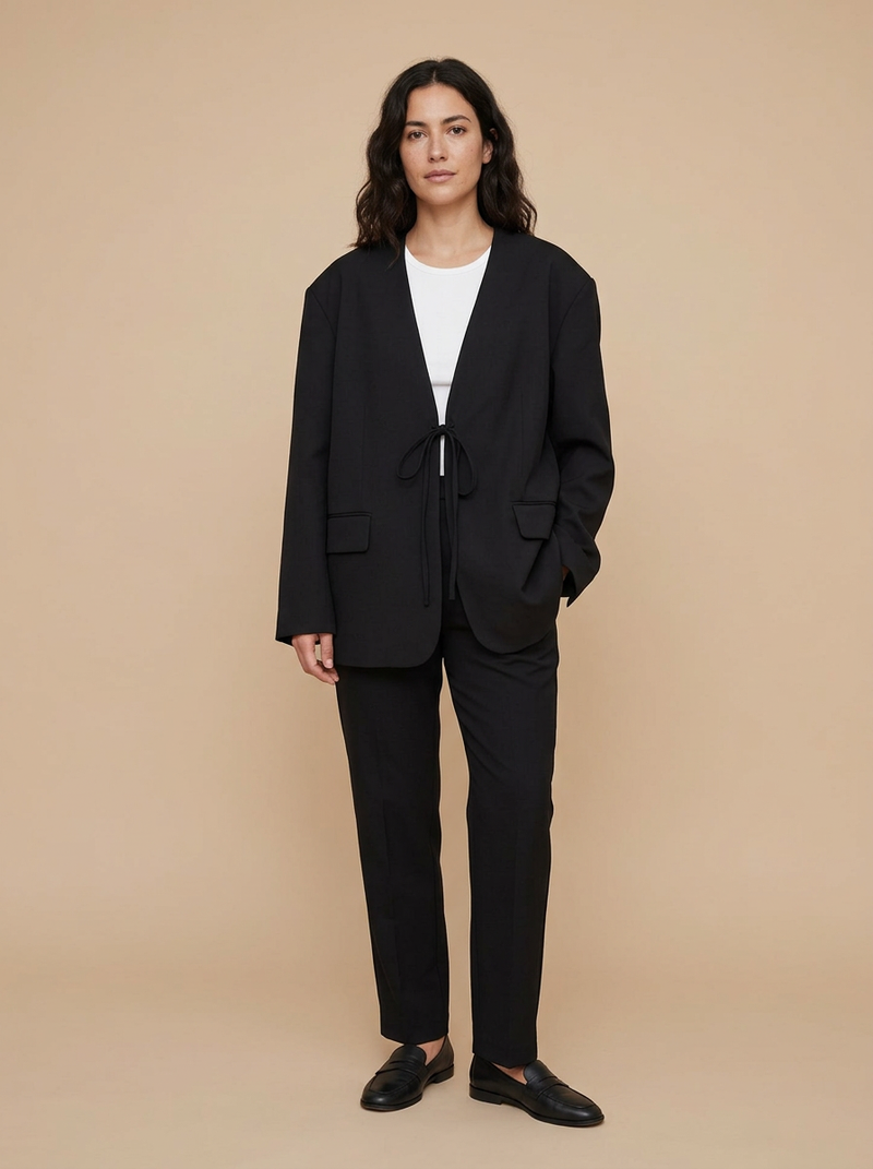 Chaqueta blazer con lazo